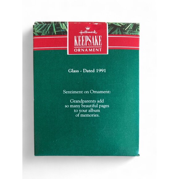 Hallmark Keepsake Ornament 1991 Glass Christmas Grandparents Holiday Decoration - Picture 6 of 6